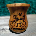 Gravação Laser em Cuia de Madeira Imbuia Bago