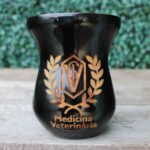 Gravação Laser em Cuia de Madeira Imbuia Colorida