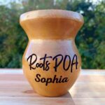 Gravação Laser em Cuia de Madeira Imbuia Pinhão