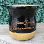 Gravação Laser em Cuia de Madeira Imbuia Preta