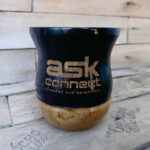 Gravação Laser em Cuia de Madeira Imbuia Fábrica Profissional Preta Pintada