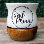 Gravação Laser em Cuia de Madeira Imbuia Branca