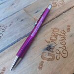 Gravação a Laser em Caneta em Metal Roxa Mulher Personalizada