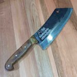 Gravação em Faca Artesanal com Lâmina Carbono Cutelo