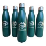 Gravação a laser em squeezes inox verde garrafa