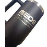 Gravação a Laser Copo Térmico Pintura a Pó Grande Preto Alça Canudo