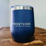 Gravação a Laser Copo Térmico Pintura a Pó Azul Caneca