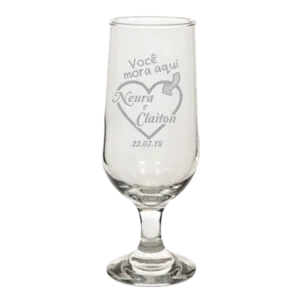 Gravação laser em Copo de Vidro Taça Cerveja Personalizada